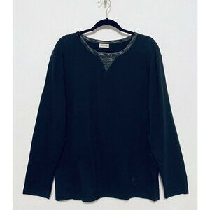 Temperley London Womens Satin Trim Pullover Top Long Sleeves Minimalist Boxy M